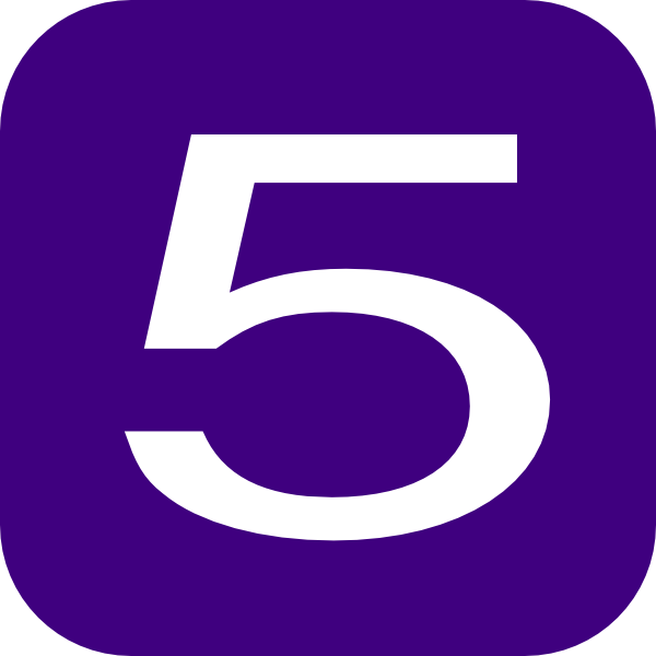 Number 5 Purple Number 5 Purple